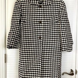 Grace Dane Lewis Wool Houndstooth Coat Medium VGUC